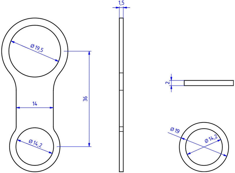 CNC Racing Fluid tank mounting bracket, Natural | SEA11N