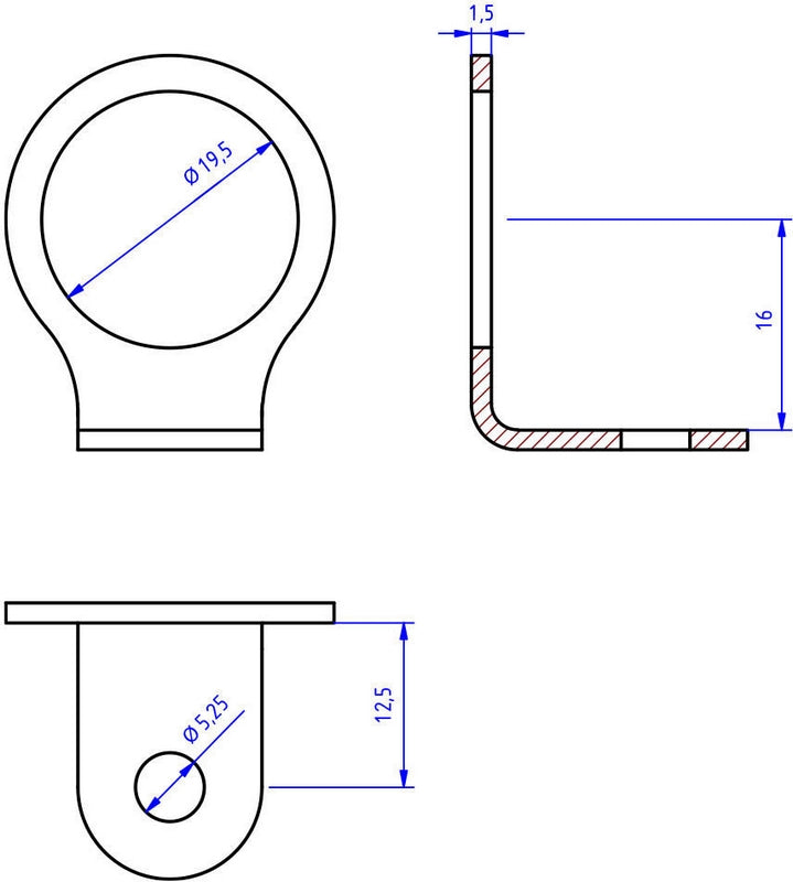 CNC Racing Fluid tank mounting bracket, Natural | SEA13N