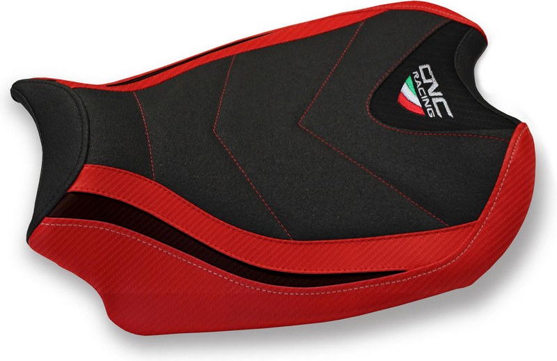 CNC Racing Seat cover Ducati Panigale V4, Black/Red | SLD01BR