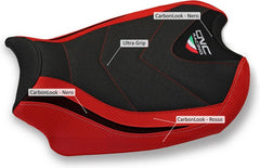 CNC Racing Seat cover Ducati Streetfighter V4, Black/Red | SLD02BR