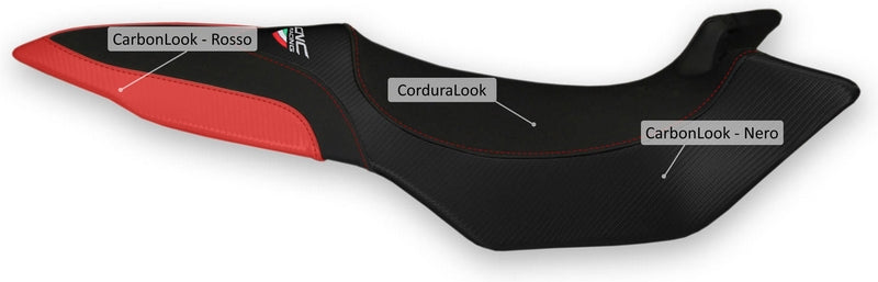 CNC Racing Seat cover MV Agusta Brutale, Black/Red | SLM03BR