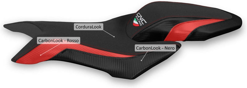 CNC Racing Seat cover MV Agusta Brutale, Black/Red | SLM04BR