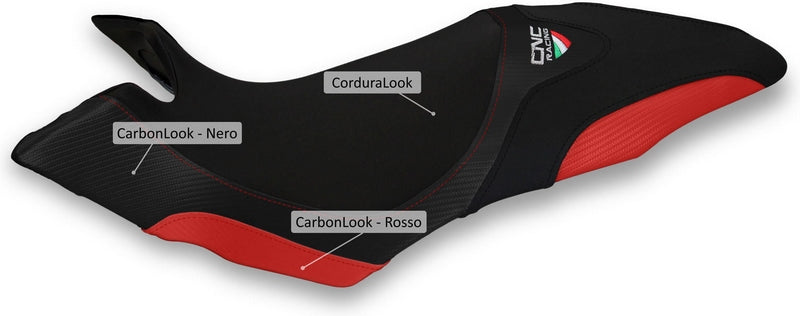 CNC Racing Seat cover MV Agusta Dragster, Black/Red | SLM05BR