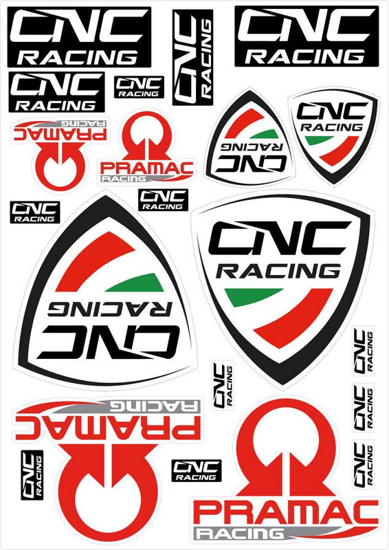 CNC Racing Stickers kit, Black | STK01B