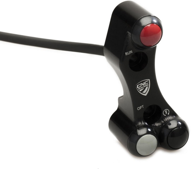 CNC Racing Right handlebar switch - OEM and RCS Brembo brake master cylinder, Black | SWA03B
