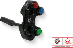 CNC Racing Right handlebar switch Ducati Panigale V4R - OEM and RCS Brembo brake master cylinder - Pramac Racing Limited Edition, Black | SWD16BPR