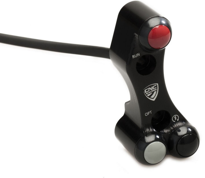 CNC Racing Right handlebar switch - OEM and RCS Brembo brake master cylinder, Black | SWM02B
