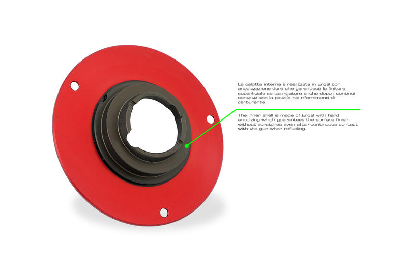 Fuel tank cap - Livery Tricolore, Red