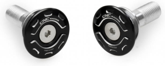 CNC Racing Rear frame holes plug Ducati XDiavel bicolor, Black/Silver | TT539BS