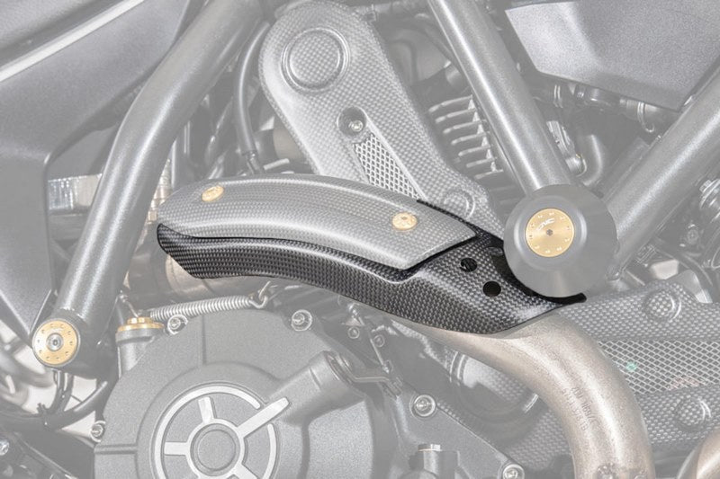 CNC Racing Exhaust pipe heat guard hold Ducati - matt carbon, Matt Carbon | ZA976Y
