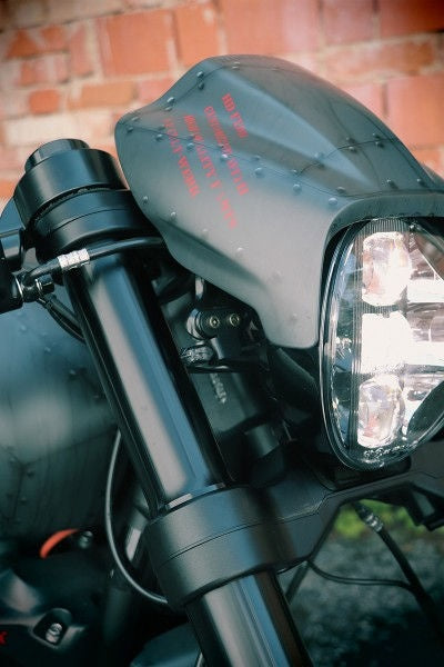 Cult-Werk Harley Fxdr - Front Indicator Bracket (Angled) | HD-BRO084