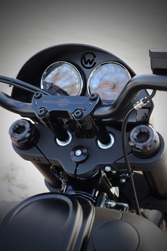 Cult-Werk HARLEY LOW RIDER S - SET DASH COVER INCL. SPEEDOMETER OFFSET (FROM 2018) | HD-BRO123