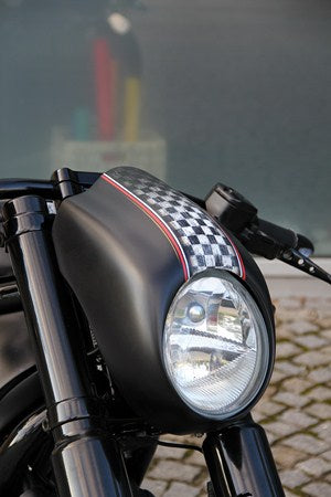 Cult-Werk HARLEY V ROD NIGHT ROD SPECIAL - Scheinwerfermaske (BJ. 2002 - 2011, Tachoversatz u. Tieferlegung) | HD-ROD010