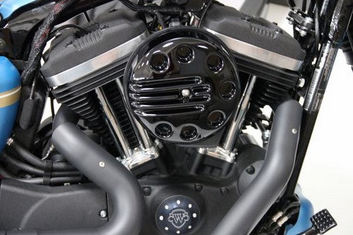 Cult-Werk HARLEY SPORTSTER - Luftfilterdeckel SLOTTED (BJ. SPO ab 2016 bis aktuell, schwarz glänzend) | HD-SPO080