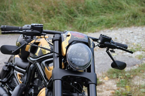 Cult-Werk HARLEY V ROD NIGHT ROD SPECIAL - LED Scheinwerfer Daymaker (schwarz) | HD-UNI003