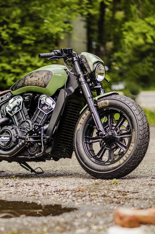 Cult-Werk INDIAN SCOUT - HEADLIGHT MASK NRS STYLE (BJ. BOBBER FROM 2018) | IN-SCO020