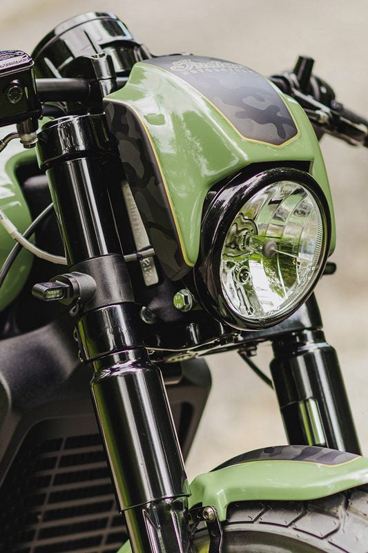 Cult-Werk INDIAN SCOUT - HEADLIGHT MASK NRS STYLE (BJ. BOBBER FROM 2018) | IN-SCO021
