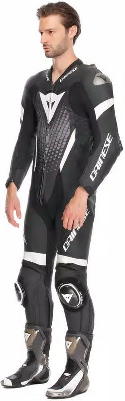 Dainese LAGUNA SECA 6 PERF 1PC LEATHER SUIT, BLACK/WHITE/ANTHRACITE, Size 52 | 2015100061F13012