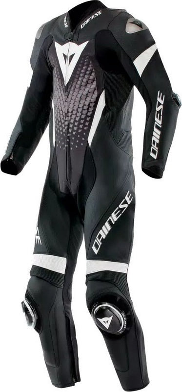 Dainese LAGUNA SECA 6 PERF 1PC LEATHER SUIT, BLACK/WHITE/ANTHRACITE, Size 52 | 2015100061F13012