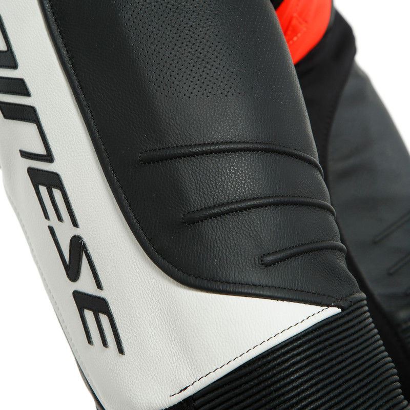 Dainese LAGUNA SECA 5 1PC LEATHER SUIT PERF., Black/White/Fluo-Red | 201513467N32008