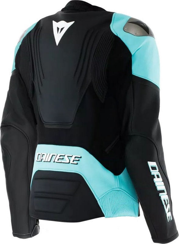 Dainese RACING 5 LEATHER JACKET WMN, BLACK/WATER | 2015300034-77N