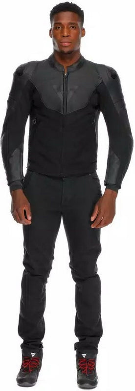 Dainese IPERATTIVA LEATHER-TEX JACKET, BLACK/BLACK | 2015300036-631