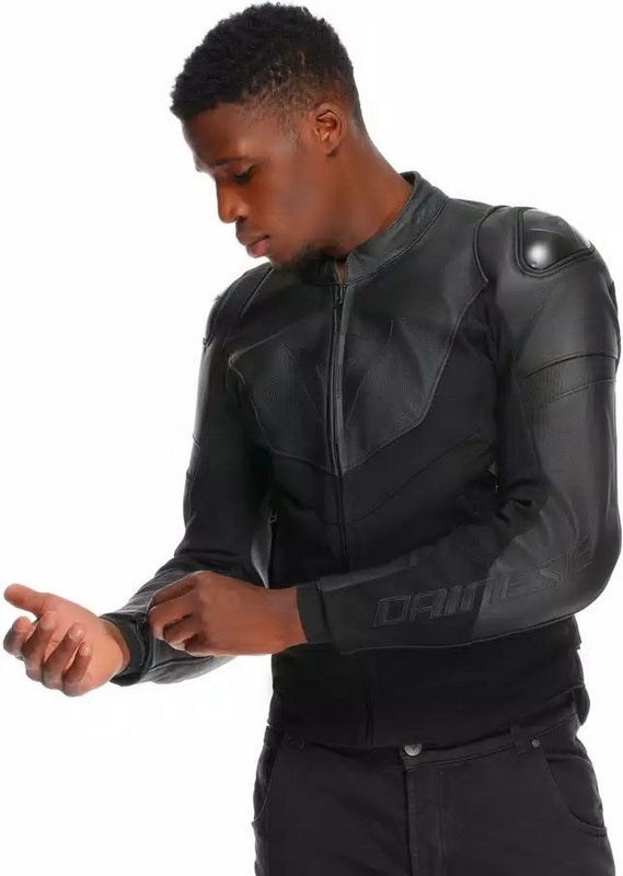 Dainese IPERATTIVA LEATHER-TEX JACKET, BLACK/BLACK | 2015300036-631