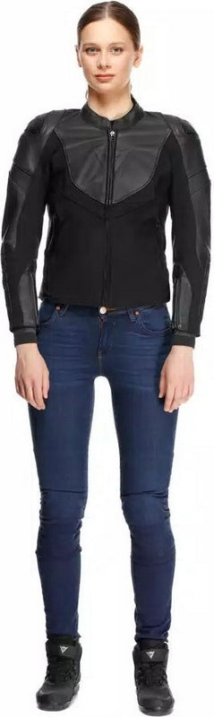 Dainese IPERATTIVA LEATHER-TEX JACKET WMN, BLACK/BLACK | 2015300037-631