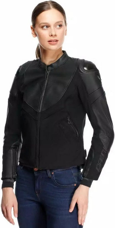 Dainese IPERATTIVA LEATHER-TEX JACKET WMN, BLACK/BLACK | 2015300037-631
