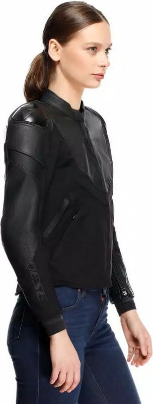 Dainese IPERATTIVA LEATHER-TEX JACKET WMN, BLACK/BLACK | 2015300037-631