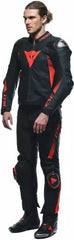 Dainese SUPER SPEED LEATHER PANTS, BLACK/RED-FLUO | 2015500001-628