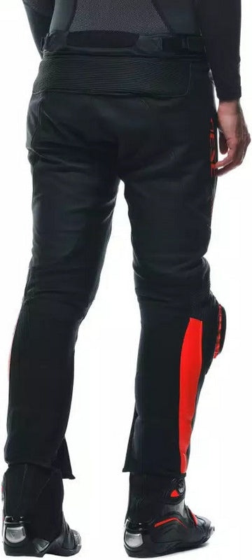 Dainese SUPER SPEED LEATHER PANTS, BLACK/RED-FLUO | 2015500001-628