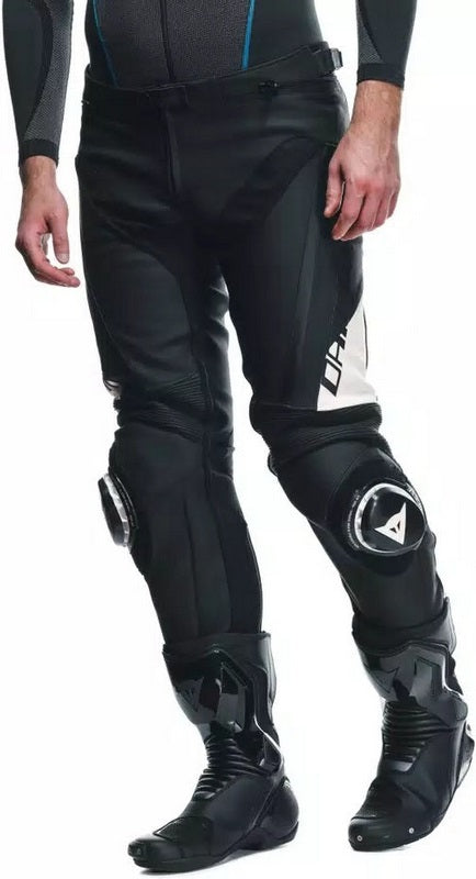 Dainese DELTA 4 LEATHER PANTS, BLACK/WHITE | 2015500003-622