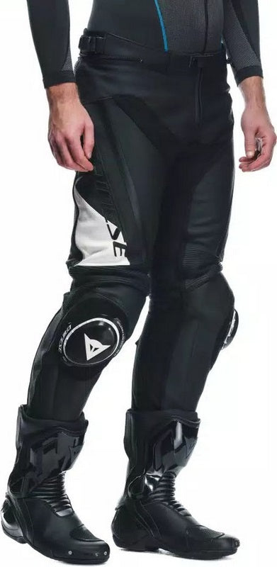 Dainese DELTA 4 LEATHER PANTS, BLACK/WHITE | 2015500003-622