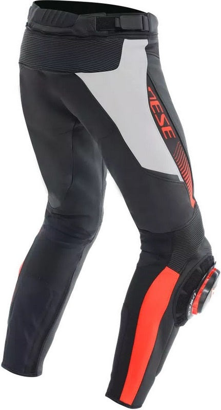 Dainese SUPER SPEED PERF. LEATHER PANTS, BLACK/WHITE/RED-FLUO | 2015500007-N32