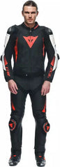 Dainese SUPER SPEED PERF. LEATHER PANTS, BLACK/WHITE/RED-FLUO | 2015500007-N32