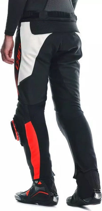 Dainese SUPER SPEED PERF. LEATHER PANTS, BLACK/WHITE/RED-FLUO | 2015500007-N32