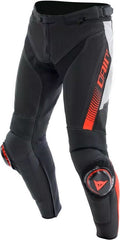 Dainese SUPER SPEED PERF. LEATHER PANTS, BLACK/WHITE/RED-FLUO | 2015500007-N32