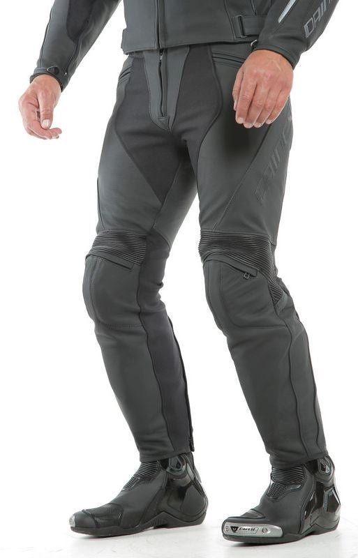 Dainese PONY 3 S/T LEATHER PANTS, BLACK-MATT | 201553716076009