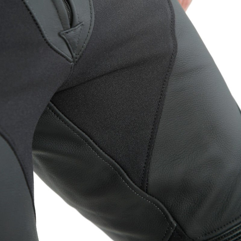Dainese PONY 3 S/T LEATHER PANTS, BLACK-MATT | 201553716076009