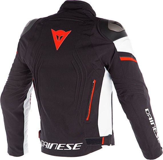 Dainese  RACING 3  D-DRY JACKET ,  BLACK/WHITE/FLUO-RED | 201654605-N32