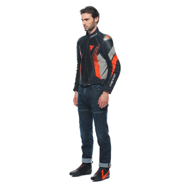 Dainese Super Rider 2 Absoluteshell Jacket Black/Dark-Gull-Gray/Fluo-Red | 201654630-85I