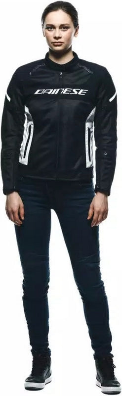 Dainese AIR FRAME 3 TEX JACKET WMN, BLACK/WHITE/WHITE | 2017300004-318