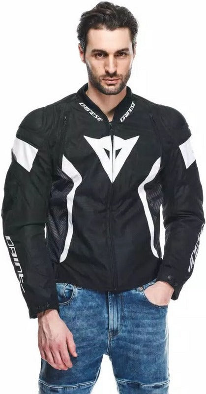 Dainese AVRO 5 TEX JACKET, BLACK/WHITE/BLACK | 2017300006-O45