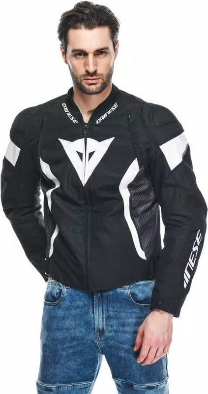 Dainese AVRO 5 TEX JACKET, BLACK/WHITE/BLACK | 2017300006-O45