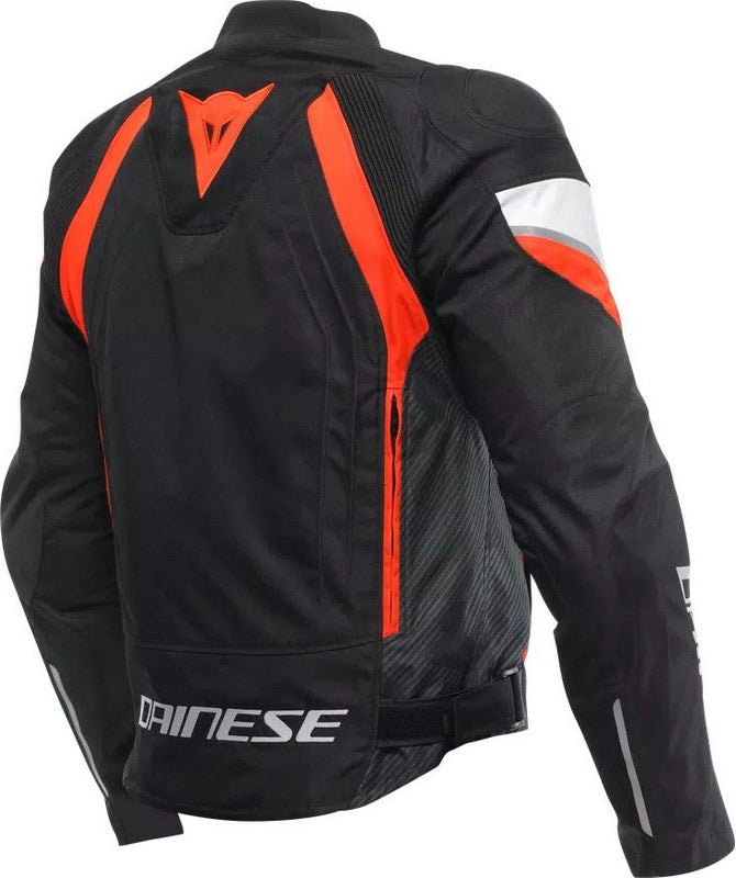 Dainese AVRO 5 TEX JACKET, BLACK/RED-FLUO/WHITE | 2017300006-W12