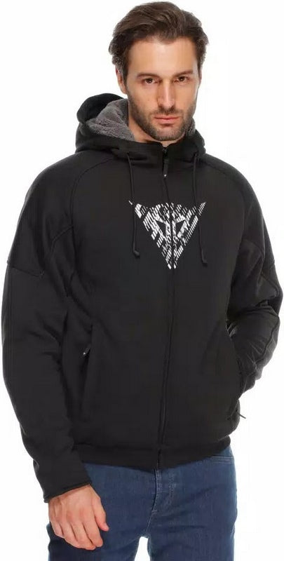 Dainese BOVISA SAFETY HOODIE FULL ZIP, BLACK/WHITE | 2017300021-622