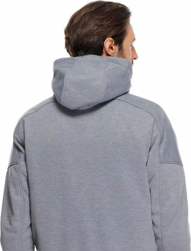 Dainese BOVISA SAFETY HOODIE FULL ZIP, GREY-MELANGE/BLACK | 2017300021-N42