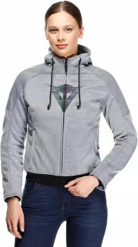 Dainese DAEMON-X SAFETY HOODIE FULL ZIP WMN, GREY-MELANGE | 2017300022-351
