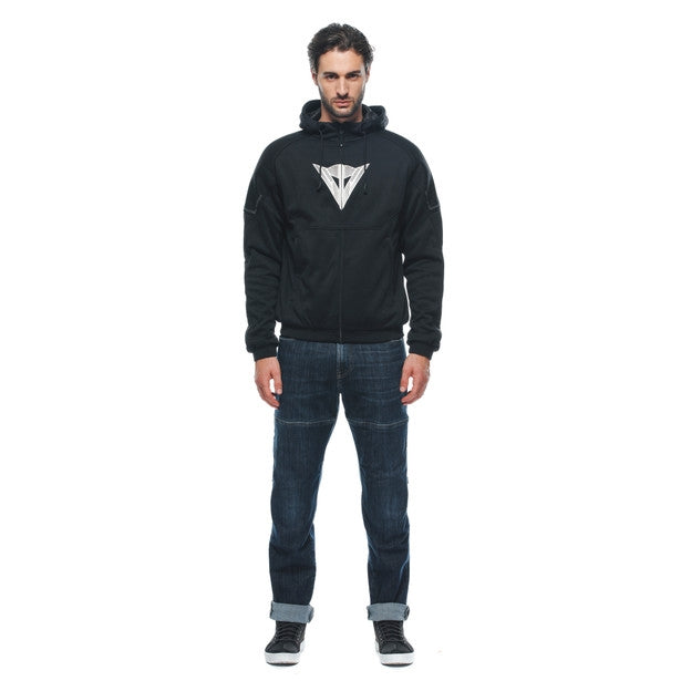 Dainese Daemon-X Safety Hoodie Full Zip Black/Black/White | 201735263-948